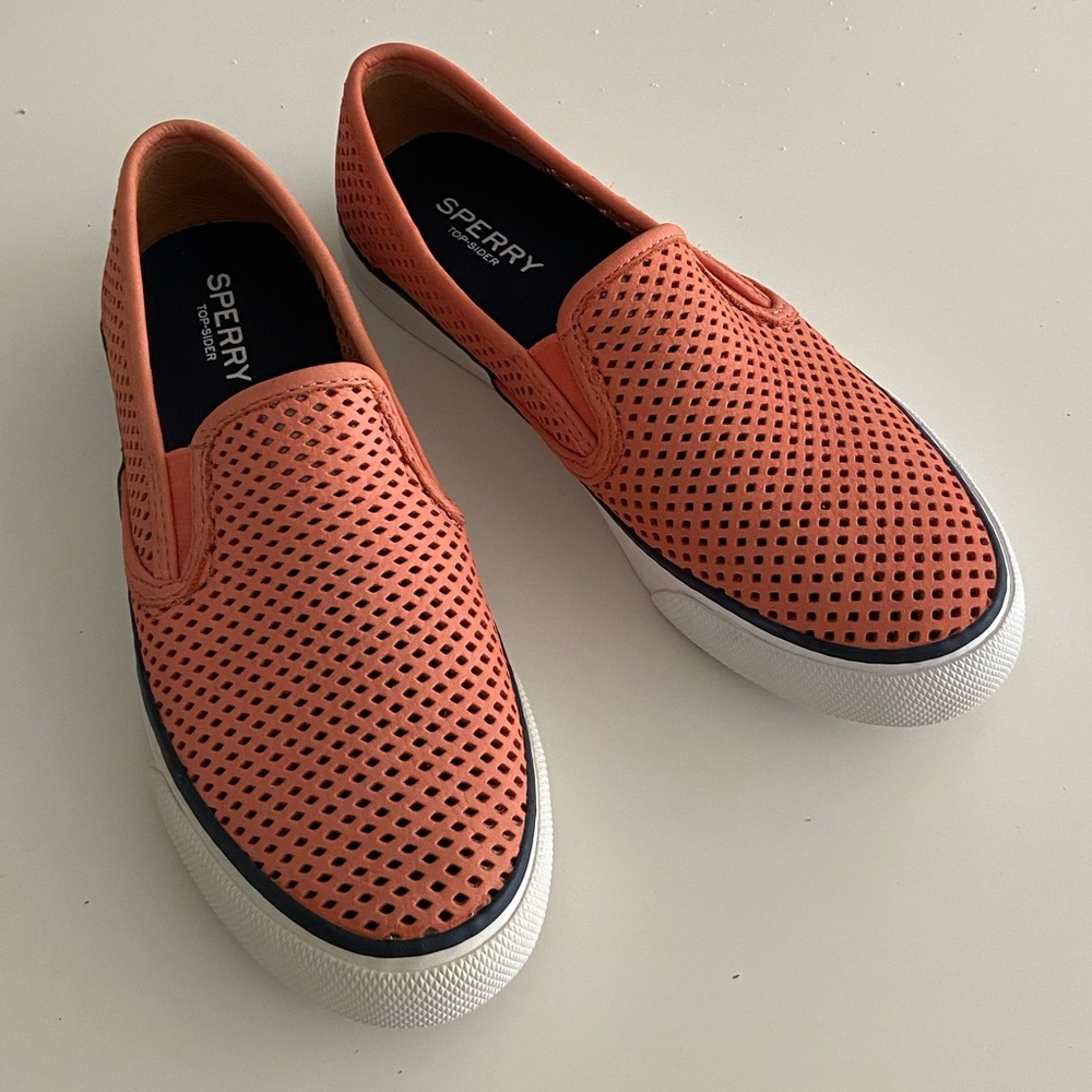 Sperry Coral Perforated Slip-On Sneakers